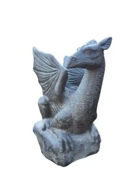 Product image of the product “Sitting Dragon, ca. 65 cm H antique finish, pressed stone ”